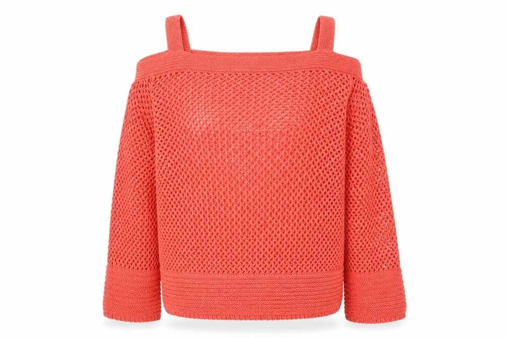 SimplyBe Womens Red Square Neck  Acrylic Pullover Jumper Size 16