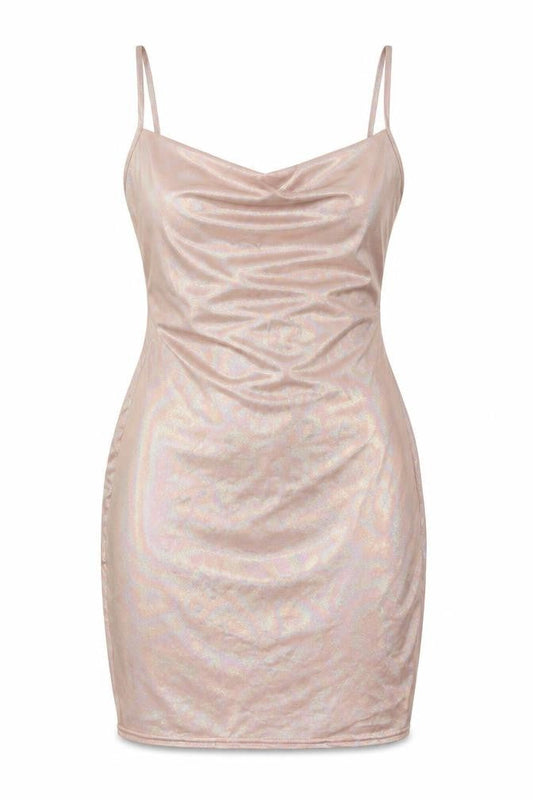 Missguided Womens Pink  Polyester Shift  Size 8  Round Neck