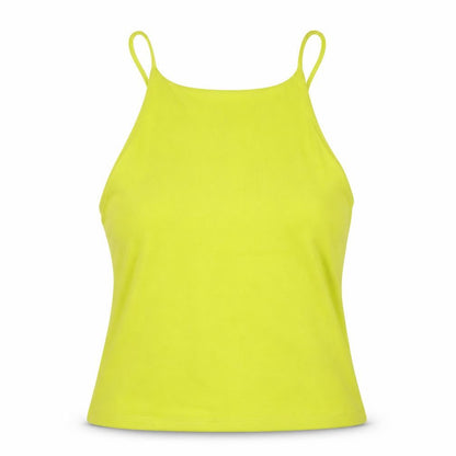 River Island Womens Yellow  Polyester Basic Button-Up Size 10 Halter