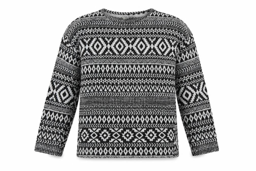 Peacocks Womens Multicoloured Round Neck Geometric Polyester Pullover Jumper Size M