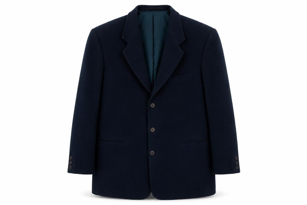 Made In England Womens Green   Overcoat Coat Size L  Button