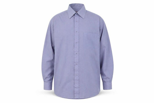 Burton Mens Purple  Polyester  Button-Up Size 15.5 Collared Button