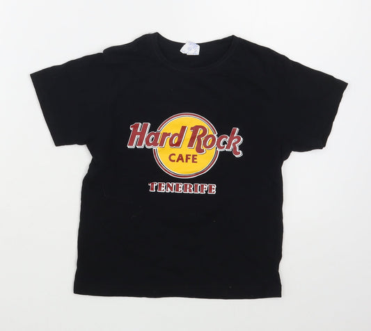 JHK Boys Black  100% Cotton Basic T-Shirt Size 5-6 Years Round Neck Pullover