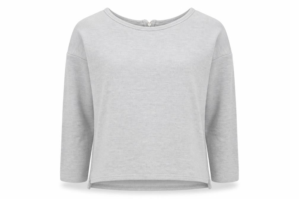 New Look Womens Grey  Polyester Pullover Sweatshirt Size 12  Zip