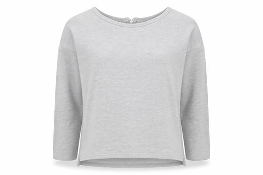 New Look Womens Grey  Polyester Pullover Sweatshirt Size 12  Zip