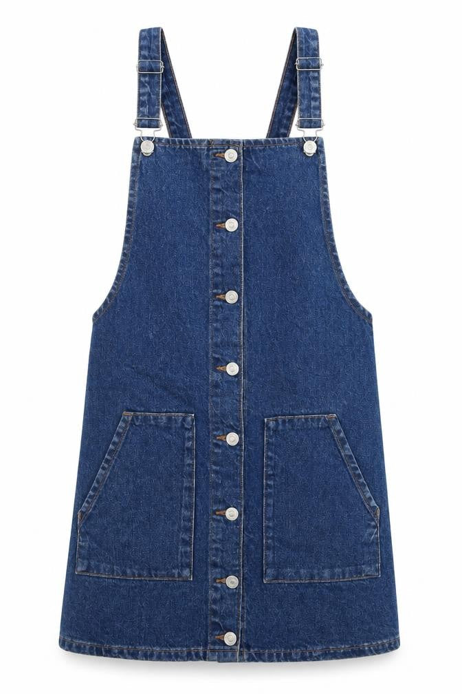 Topshop Womens Blue  Cotton A-Line  Size 6  Square Neck