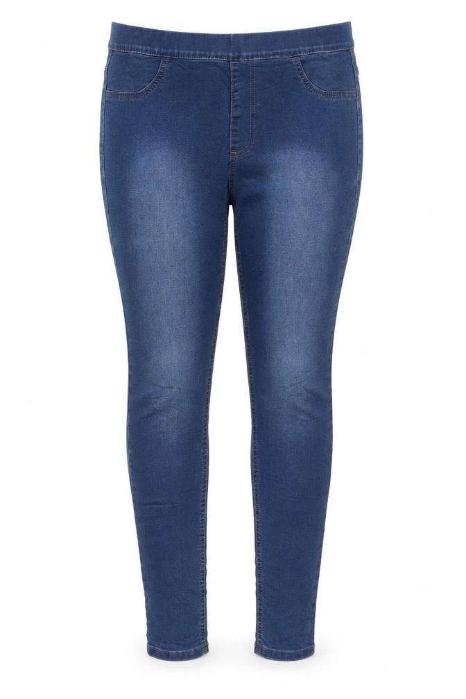 Marks & Spencer Womens Blue  Cotton Skinny Jeans Size 12 L27 in Regular