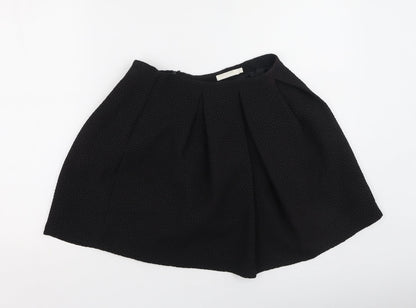 Vera & Lucy Womens Black  Polyester Pleated Skirt Size S