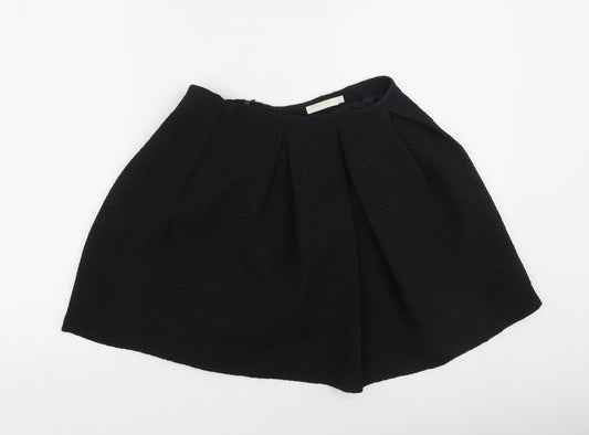 Vera & Lucy Womens Black  Polyester Pleated Skirt Size S
