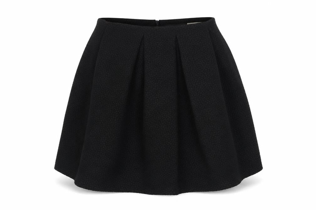 Vera & Lucy Womens Black  Polyester Pleated Skirt Size S