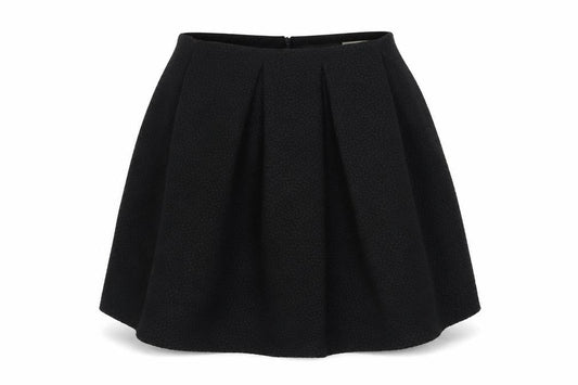 Vera & Lucy Womens Black  Polyester Pleated Skirt Size S