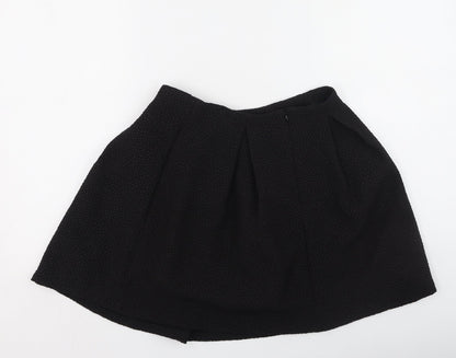 Vera & Lucy Womens Black  Polyester Pleated Skirt Size S
