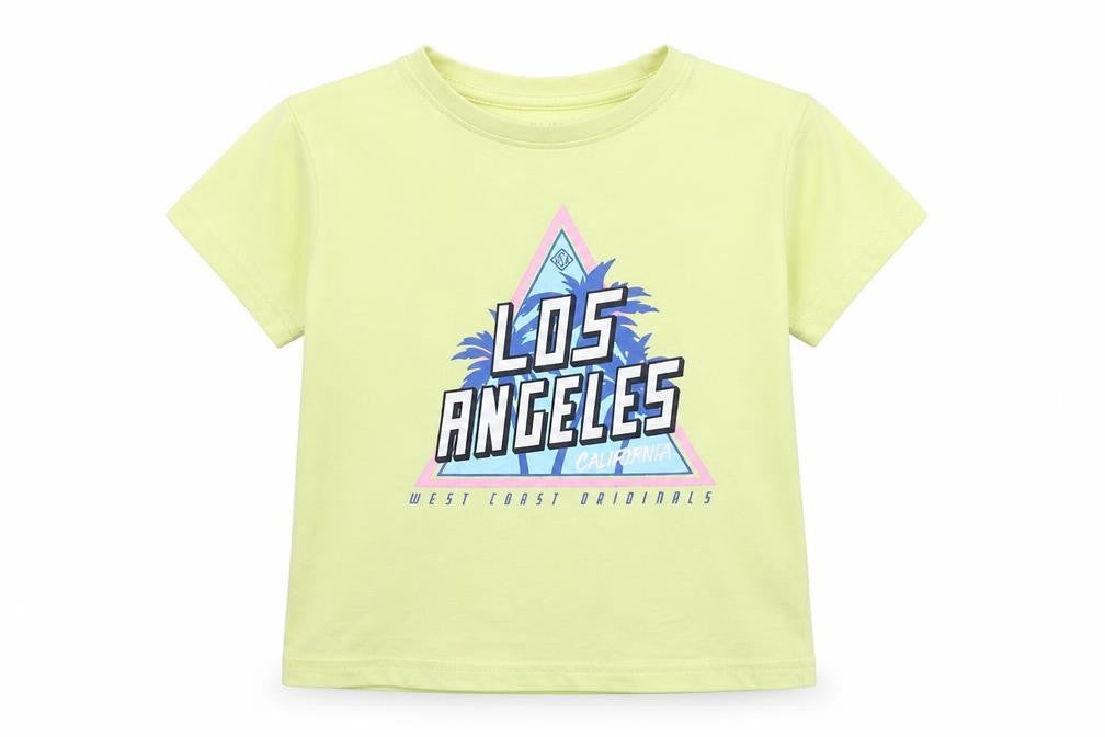 Primark  Boys Yellow  Cotton Basic T-Shirt Size 3-4 Years Round Neck