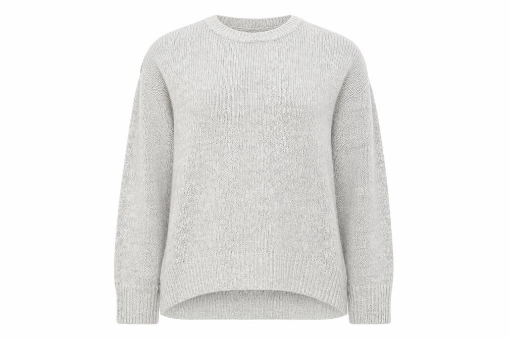 New Look Womens Beige Round Neck  Acrylic Pullover Jumper Size 14