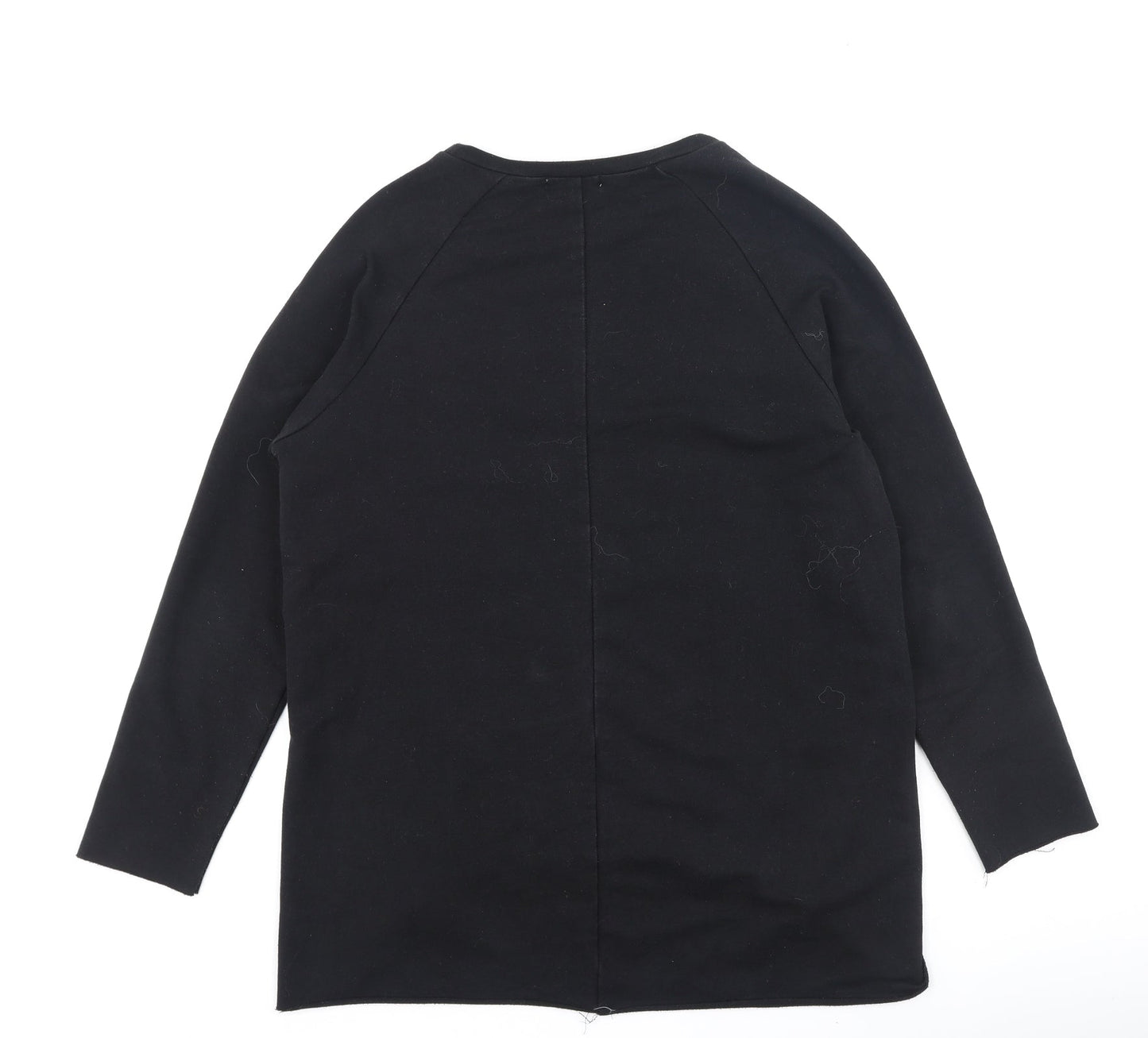 Blue Vanila  Womens Black  Cotton Basic T-Shirt Size S Round Neck