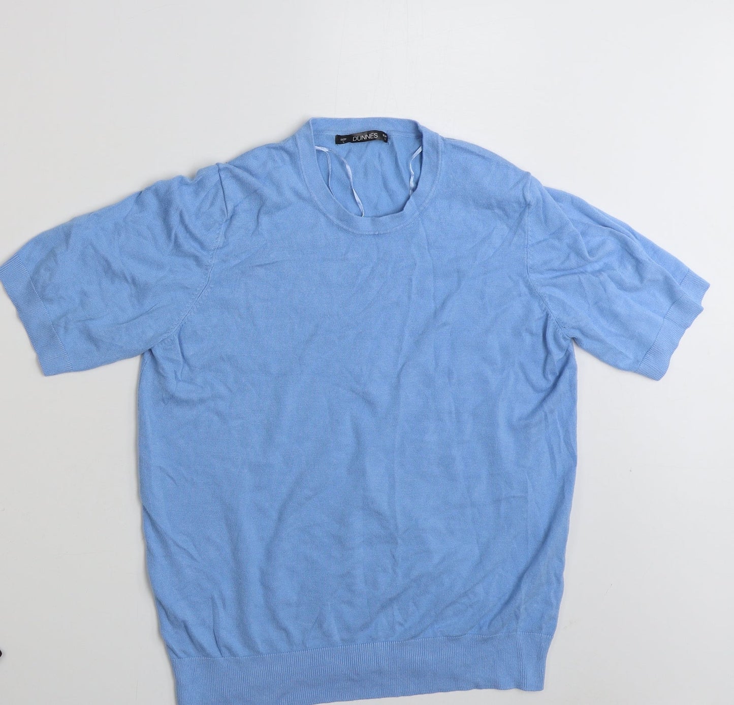 Dunnes Stores Womens Blue Scoop Neck  Viscose Pullover Jumper Size L