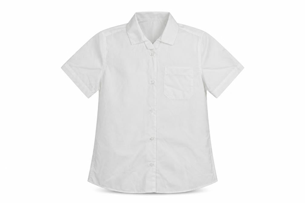 F&F Girls White  Polyester Basic Button-Up Size 9-10 Years Collared Button