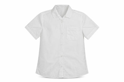 F&F Girls White  Polyester Basic Button-Up Size 9-10 Years Collared Button