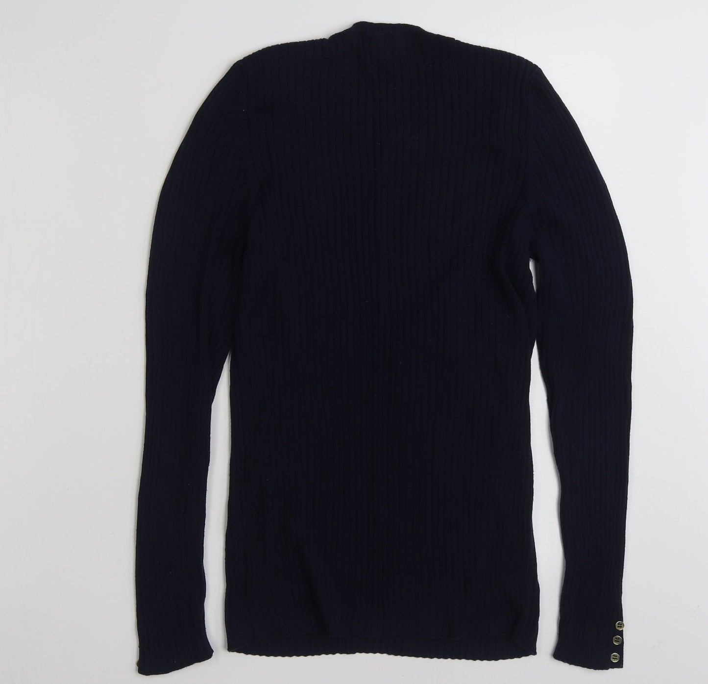 NEXT Womens Blue Scoop Neck  Cotton Pullover Jumper Size 14