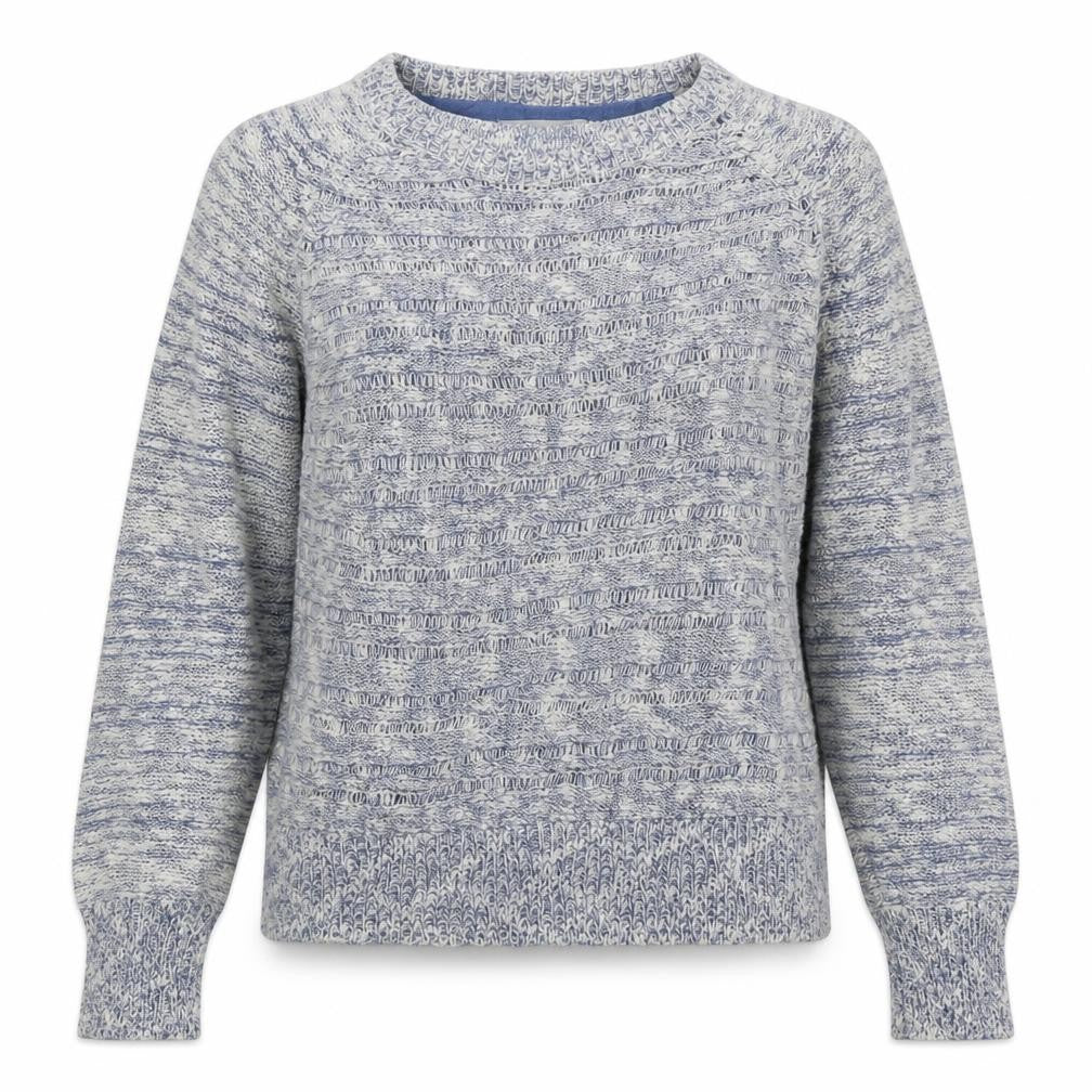 Red Herring Womens Blue Round Neck  Cotton Pullover Jumper Size 16