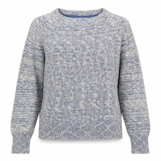 Red Herring Womens Blue Round Neck  Cotton Pullover Jumper Size 16