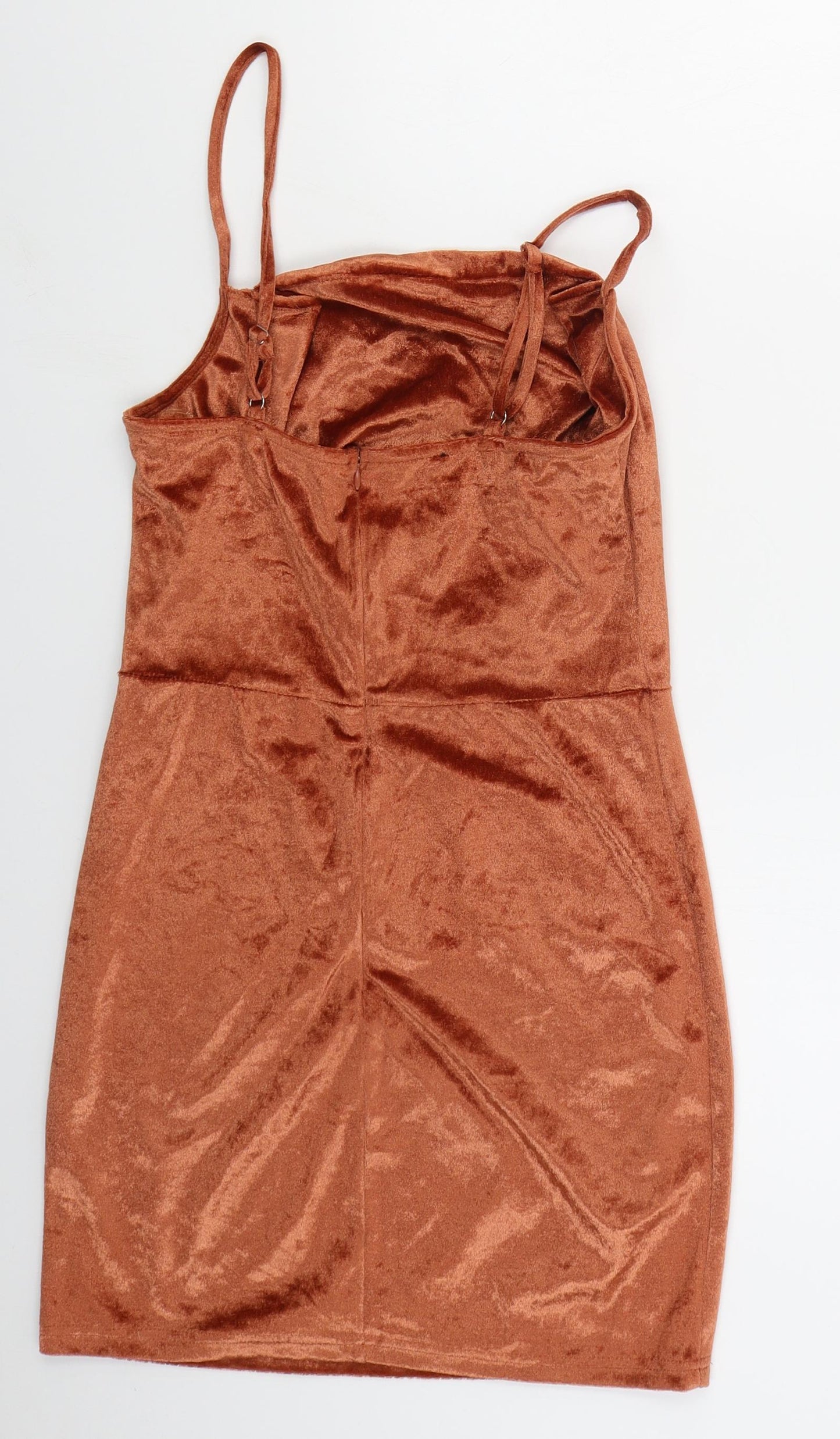 Parisian Womens Orange  Polyester Mini  Size 10  Square Neck Pullover