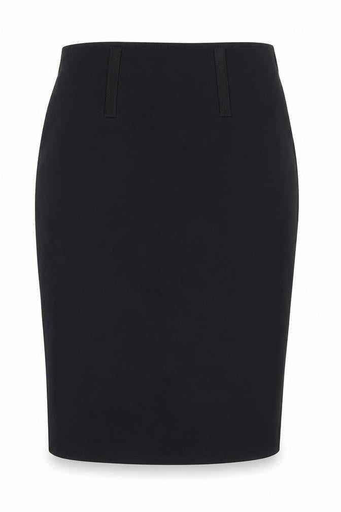 Zoe Womens Black  Polyester Straight & Pencil Skirt Size 8   Zip
