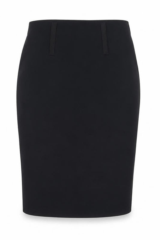 Zoe Womens Black  Polyester Straight & Pencil Skirt Size 8   Zip