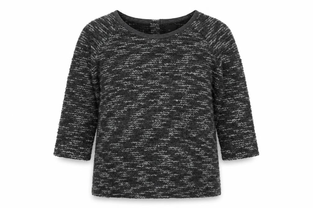 AMES Womens Black Round Neck  Acrylic Pullover Jumper Size 10
