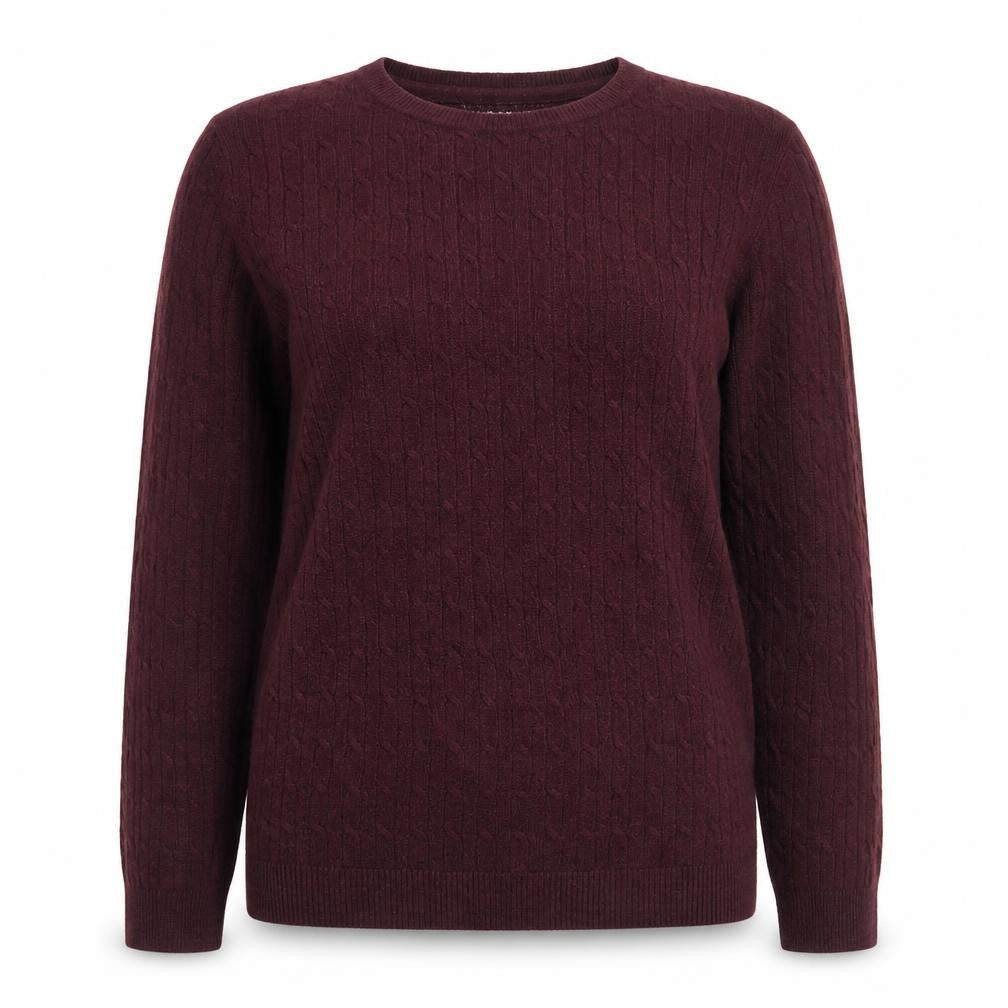 Maine Womens Purple Crew Neck  Acrylic Pullover Jumper Size 10