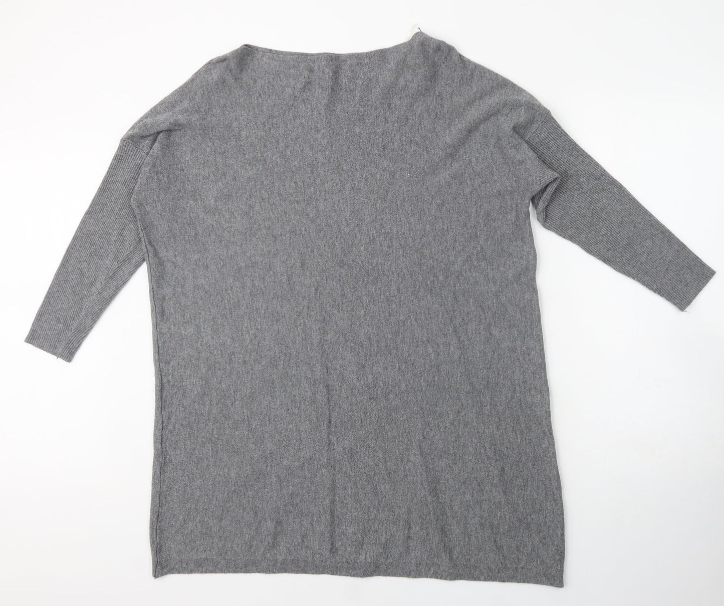 Stella Womens Grey  Viscose Jumper Dress  Size 10  Boat Neck
