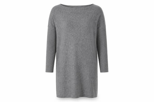 Stella Womens Grey  Viscose Jumper Dress  Size 10  Boat Neck
