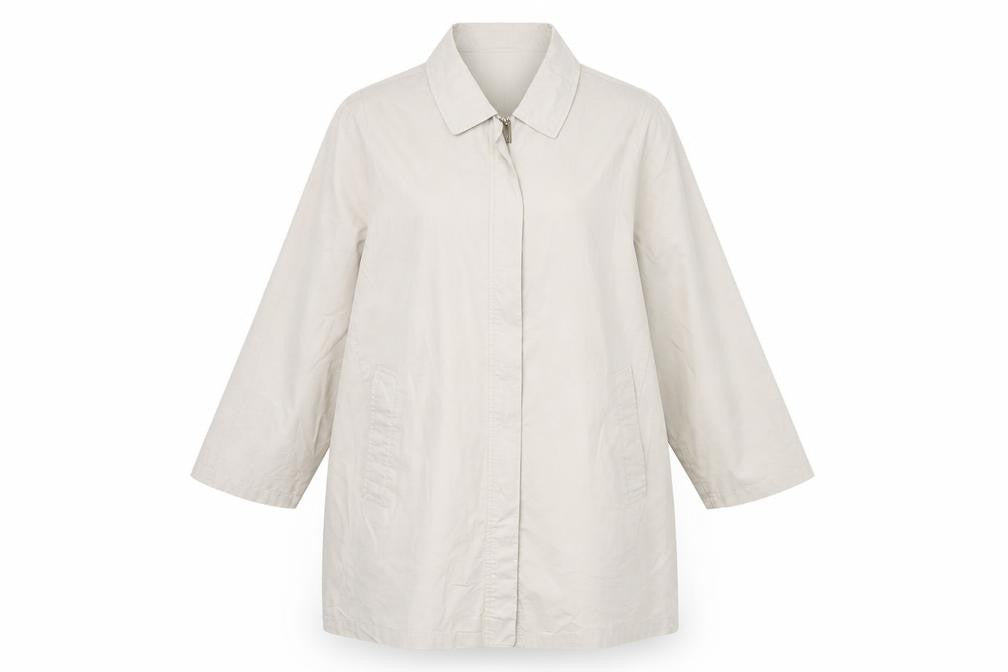 Dannimac Womens Ivory   Overcoat Coat Size L  Zip