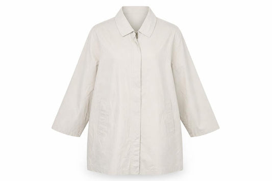 Dannimac Womens Ivory   Overcoat Coat Size L  Zip