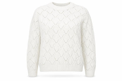 KappAhl Womens Ivory Crew Neck  Polyester Pullover Jumper Size S