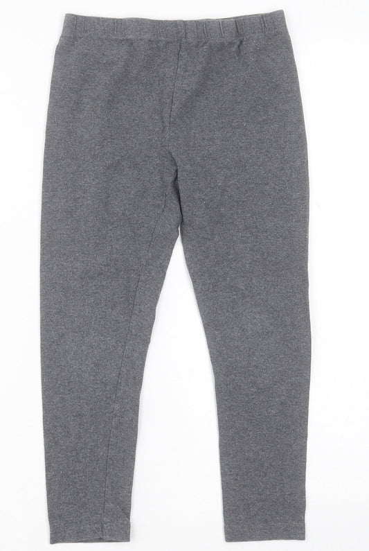 NEXT Girls Grey  Cotton Capri Trousers Size 9 Months  Regular Pullover