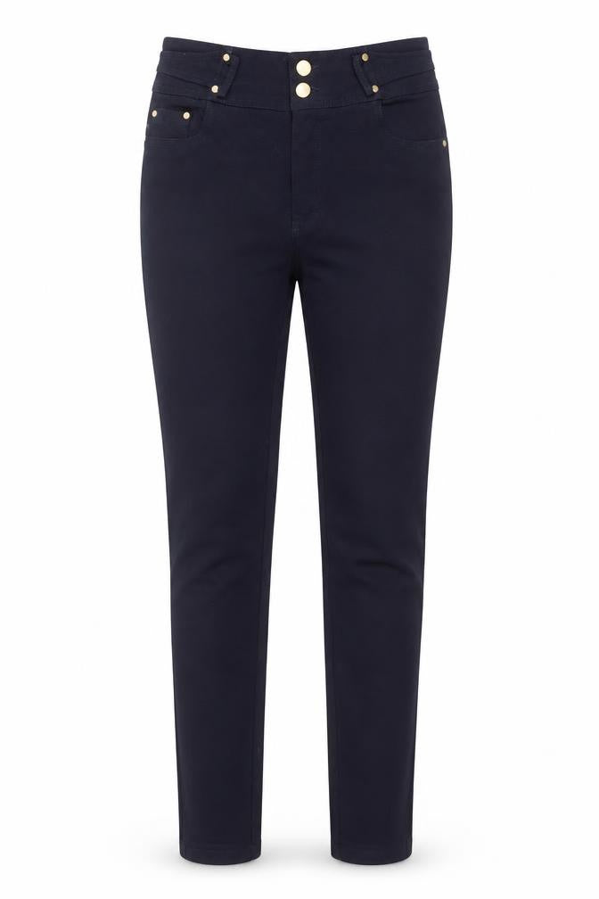 Gerard Womens Blue  Polyester Trousers  Size 30 in L28 in Regular Button