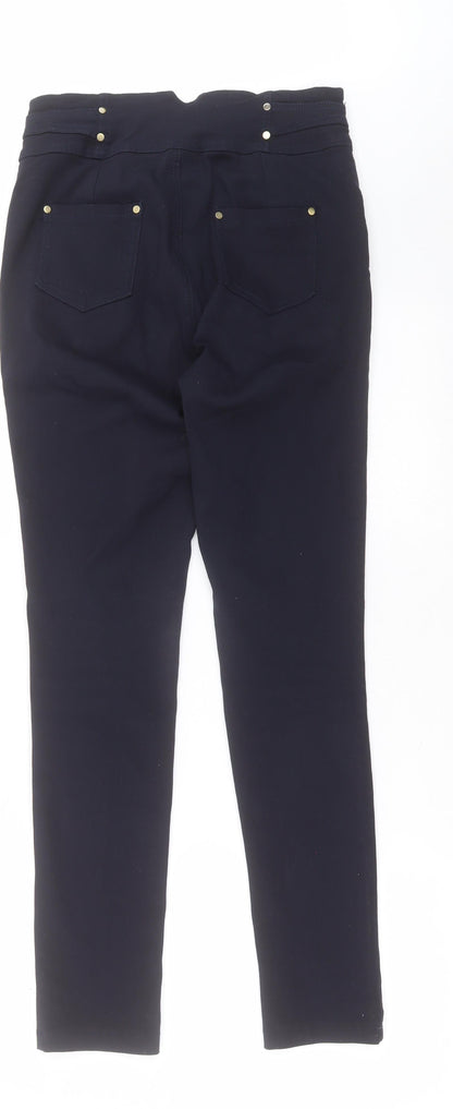 Gerard Womens Blue  Polyester Trousers  Size 30 in L28 in Regular Button
