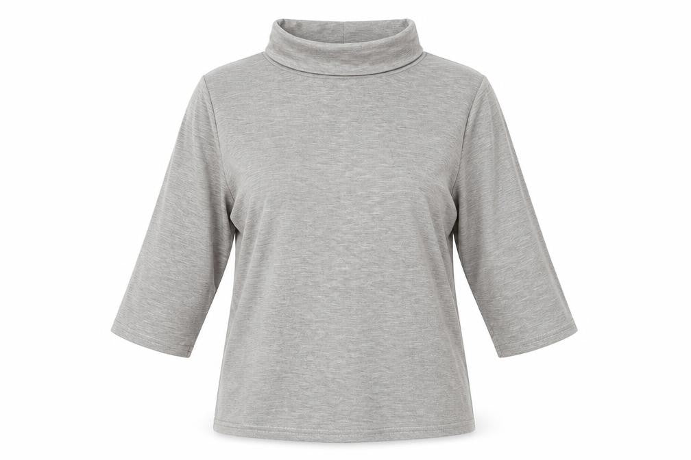 Boohoo Womens Grey High Neck  Polyester Pullover Jumper Size 14