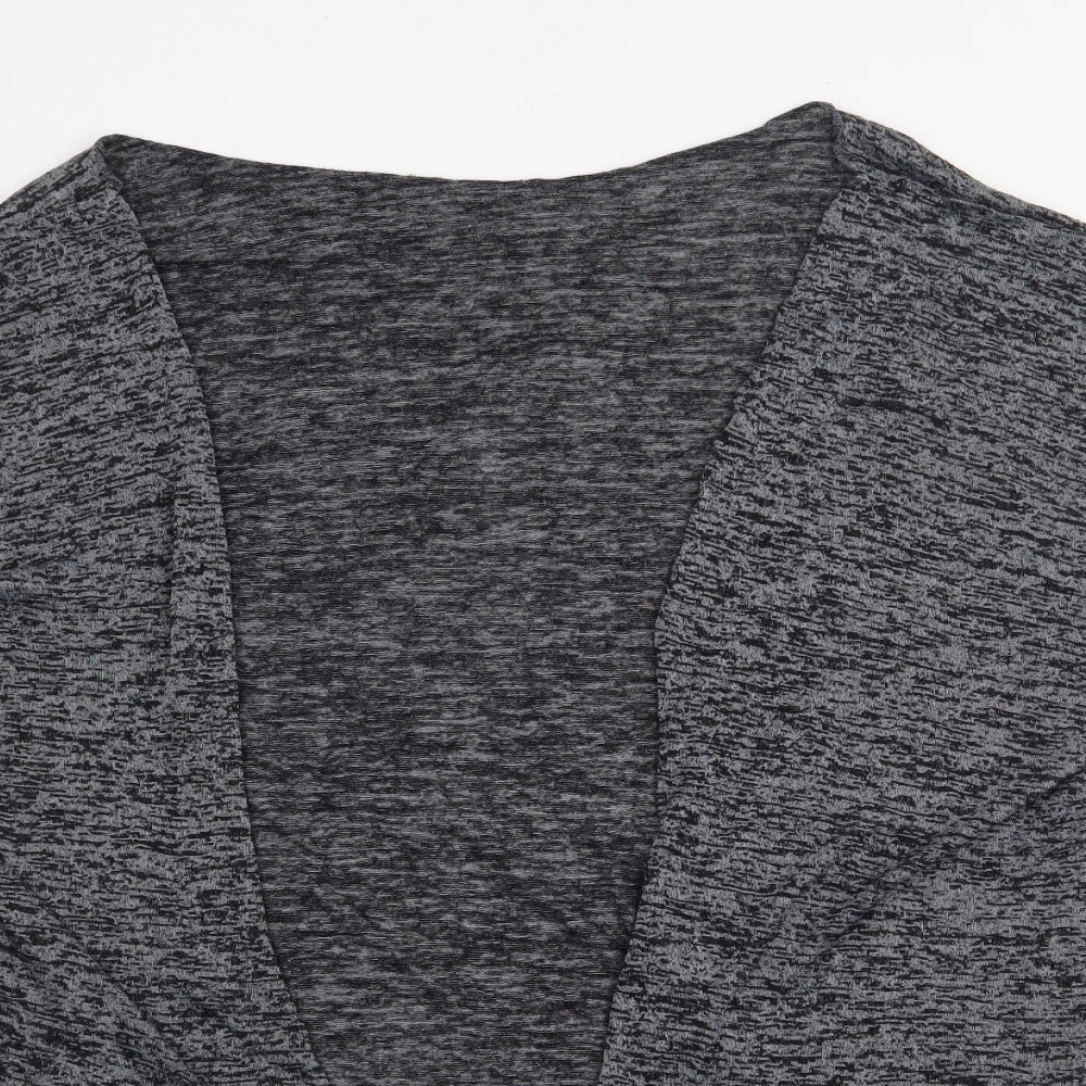 Preworn Womens Grey V-Neck  Viscose Cardigan Jumper Size M