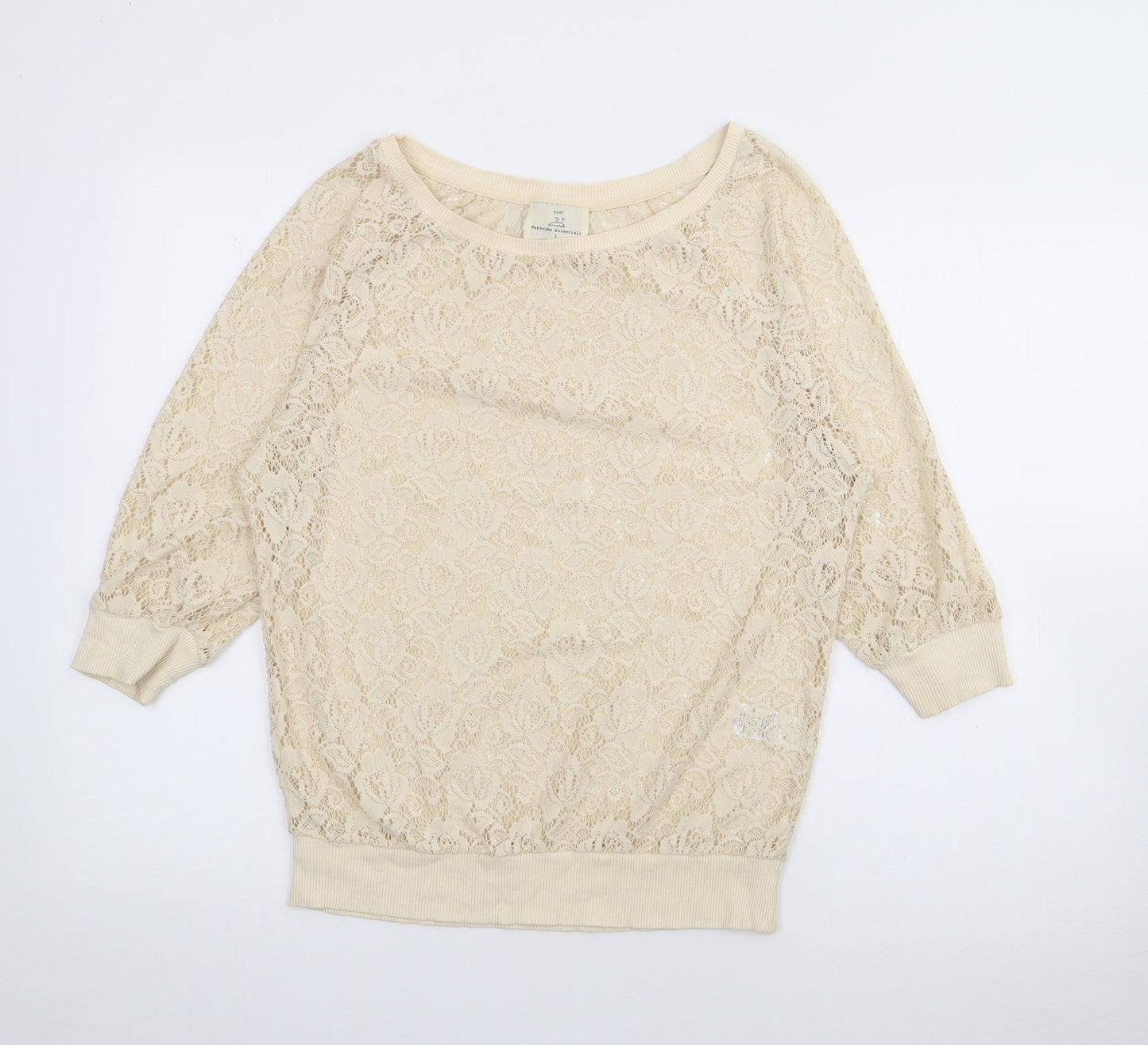 NEXT Womens Ivory Boat Neck  Polyester Pullover Jumper Size 6