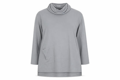 Young Kim Womens Grey Roll Neck  Nylon Pullover Jumper Size 16