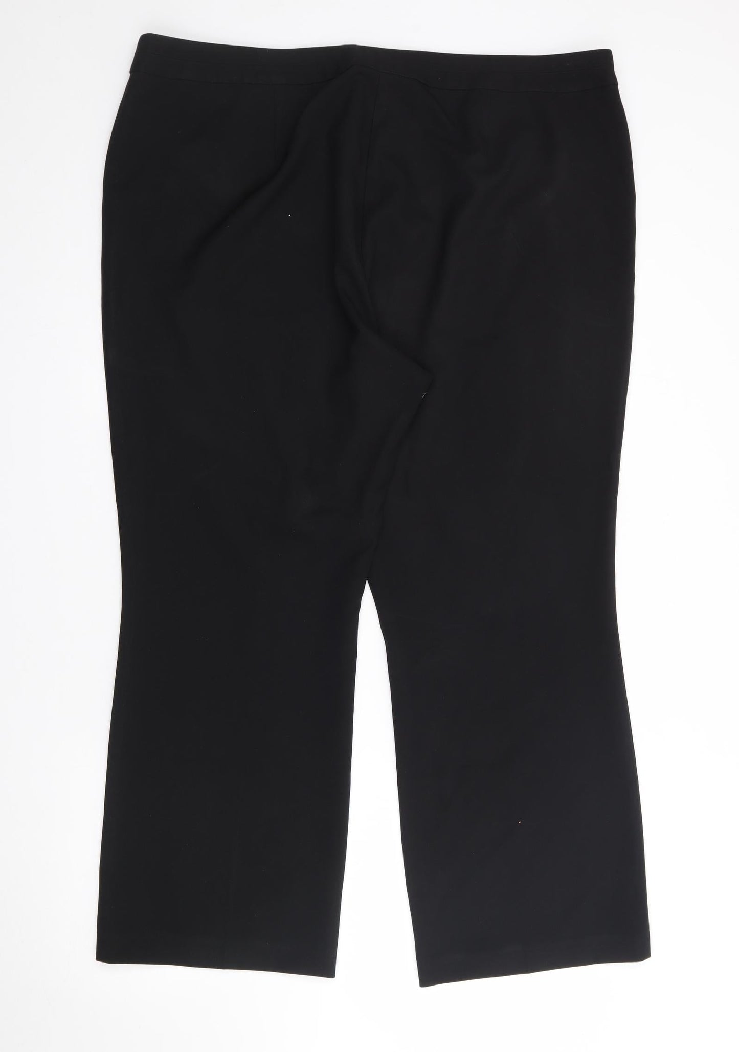 Papaya Womens Black  Polyester Trousers  Size 12 L27 in Regular