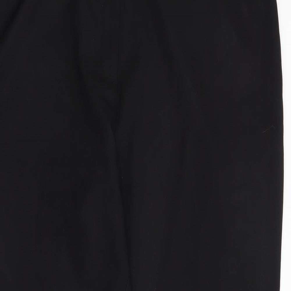 Papaya Womens Black  Polyester Trousers  Size 12 L27 in Regular