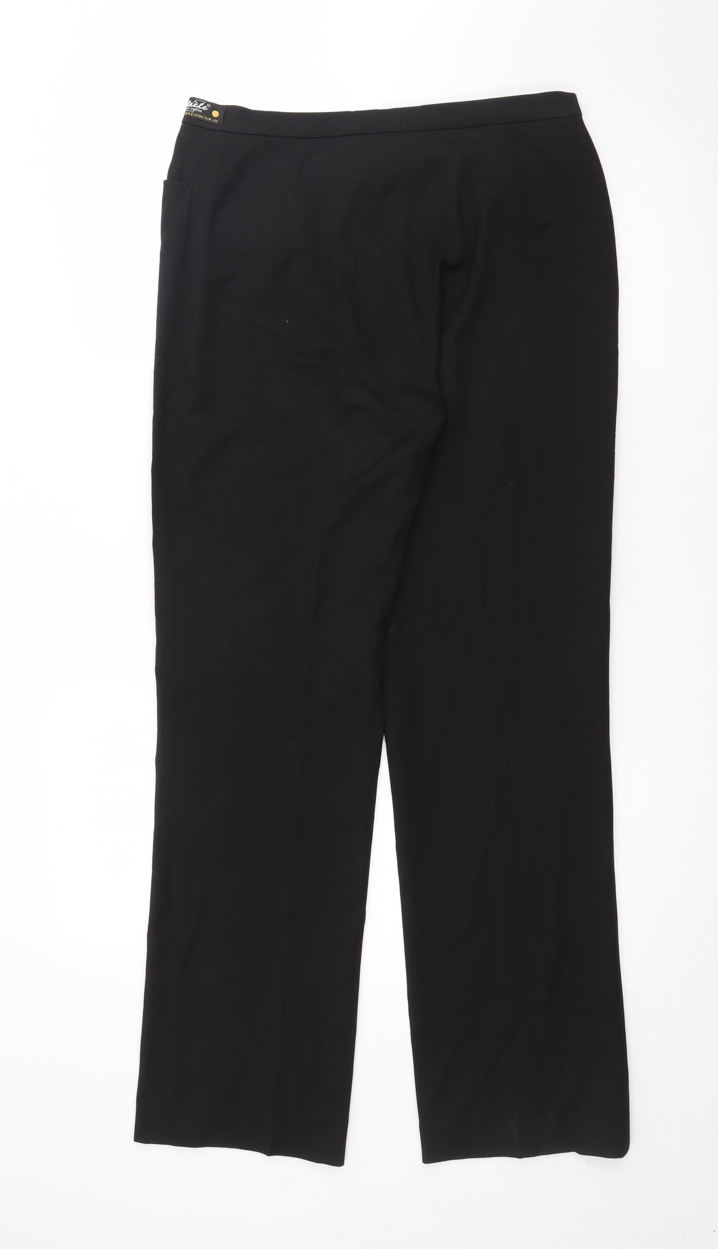 Wichele Womens Black  Polyester Trousers  Size 10 L20 in Regular