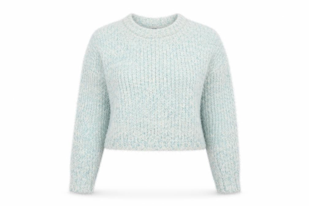 F&F Womens Blue Crew Neck  Viscose Pullover Jumper Size 8