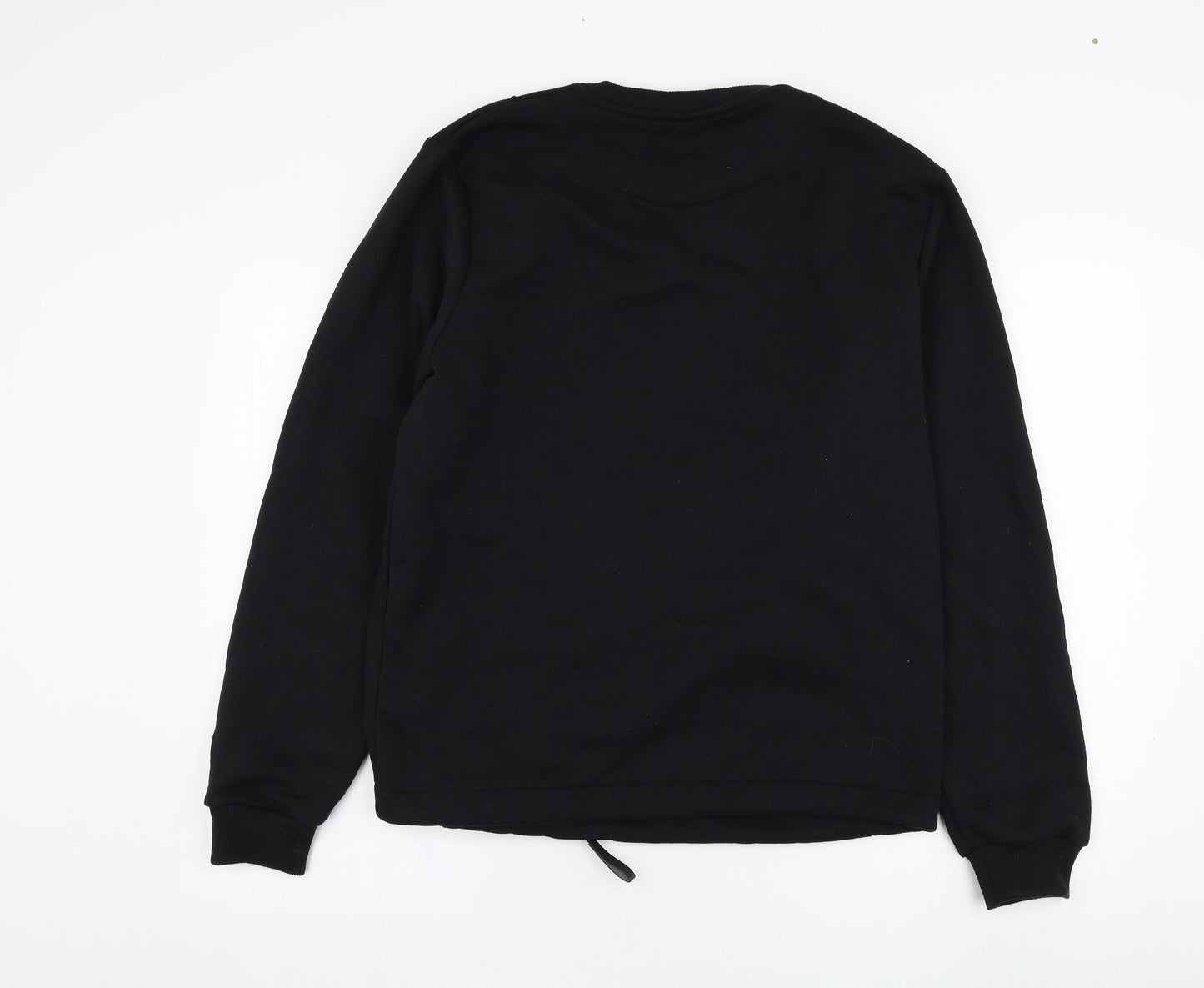 BoohooMAN Mens Black  Cotton Pullover Sweatshirt Size M