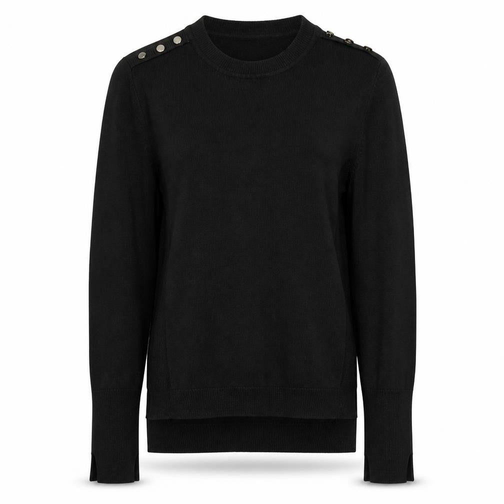 Primark Womens Black Round Neck  Acrylic Pullover Jumper Size 4
