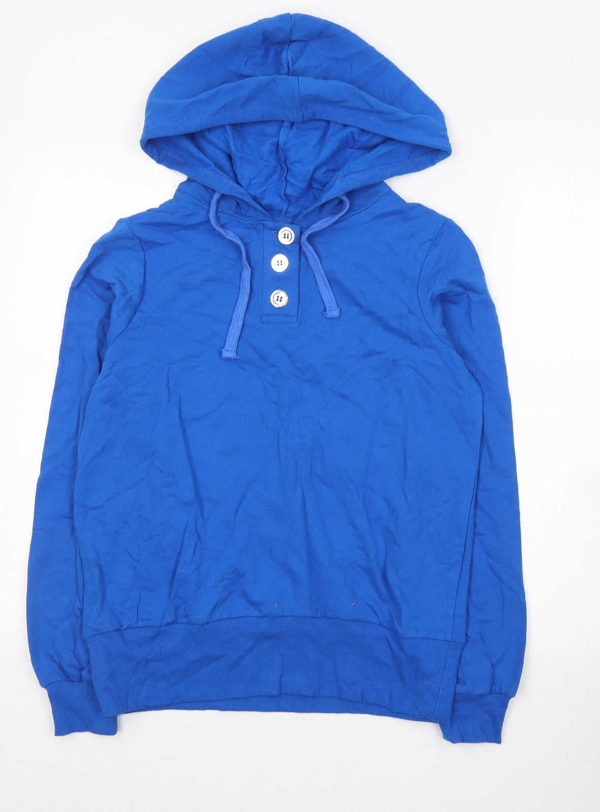 Dunnes Stores Womens Blue  Cotton Pullover Hoodie Size S  Pullover