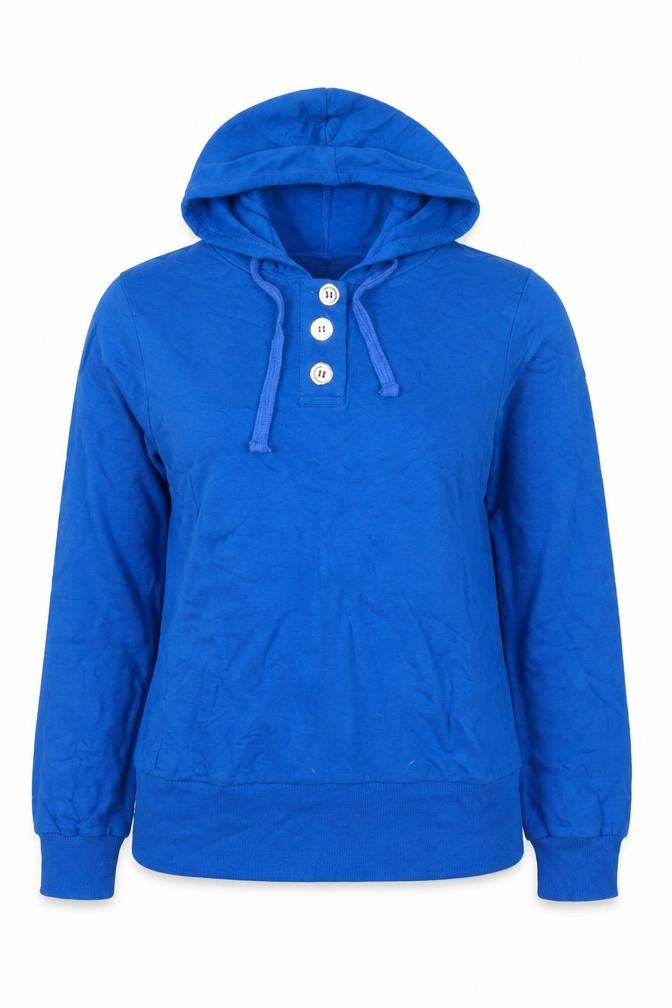 Dunnes Stores Womens Blue  Cotton Pullover Hoodie Size S  Pullover